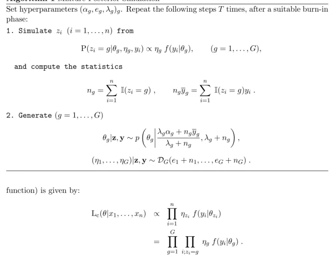 Illustration As an illustration, consider the setting of a univariate Gaussian mixture with two components with equal and known variance σ 2 and fixed weights (η, 1 − η):