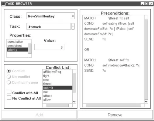 Fig. 5.3  L'outil  T ask Browser  qui sert à dénir les propriétés et les
