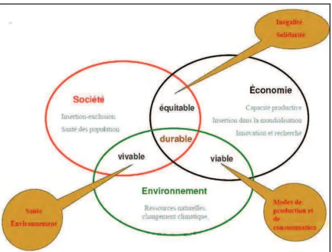 Figure 5 : Piliers du développement durable 