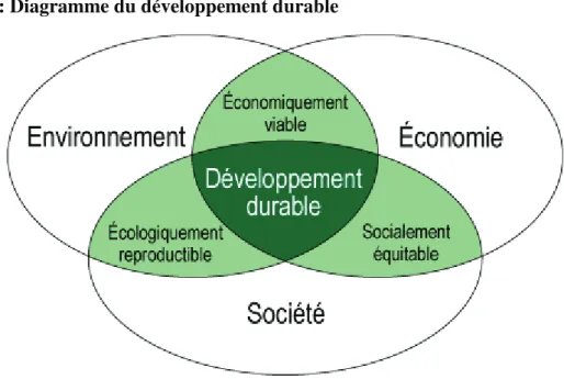 Illustration 1 : Diagramme du développement durable 