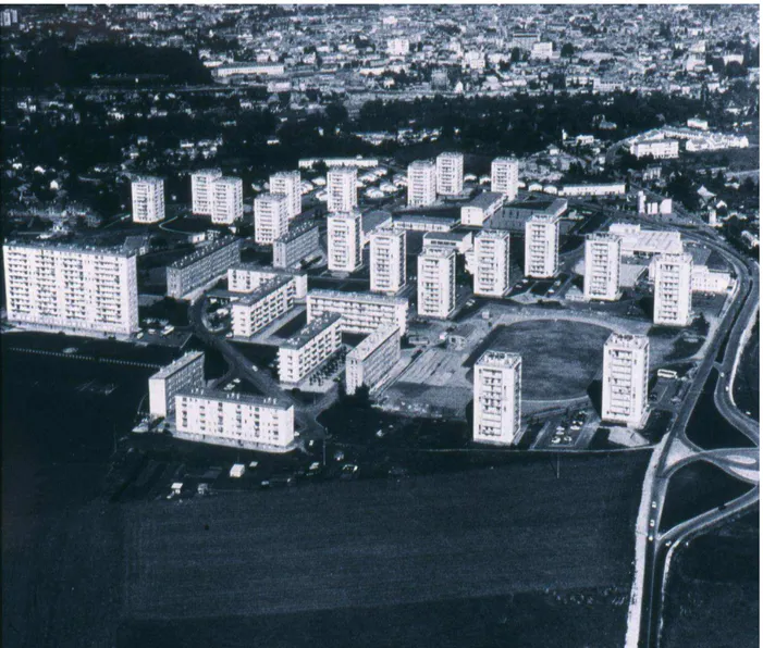 Illustration 3 : présentation de quartier des 3Cités construit entre 1950-1960. Source les CSC  des 3Cités