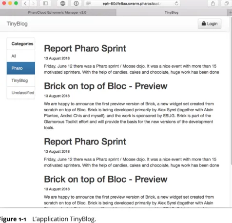 Figure 1-1 L’application TinyBlog.