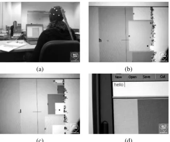 Fig. 5. Déplacement du fauteuil piloté par l’interface BMI afin d’atteindre l’une ou l’autre des cibles.