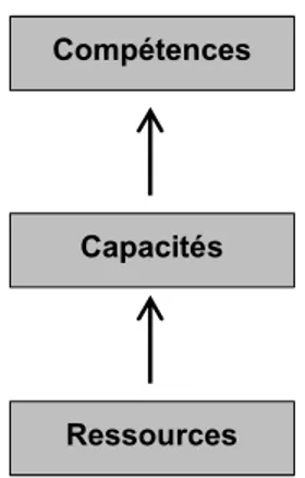 Figure 5. L’articulation entre ressources, capacités et compétences organisationnelles 