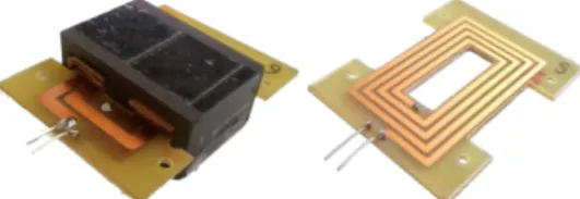 Fig. 1. Inductance planar de 4 tours sur PCB double couche et PCB planar de 8 tours