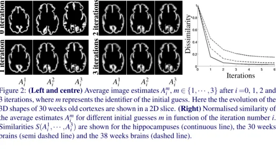 Figure 2: (Left and centre) Average image estimates A m