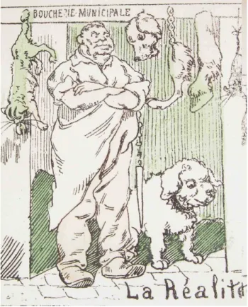 Figure 11: Détail du Siège de Paris, Alfred le Petit, supplément du journal La Charge, 1870