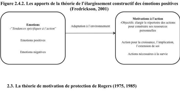 Figure 2.4.2. Les apports de la théorie de l’élargissement constructif des émotions positives  (Fredrickson, 2001) 