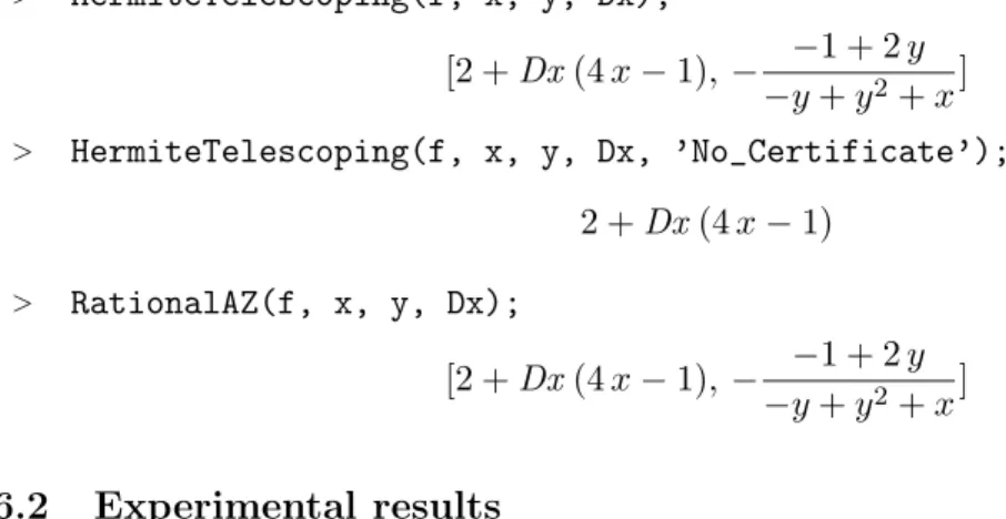 Table 3.2: Timings on random examples (in seconds)