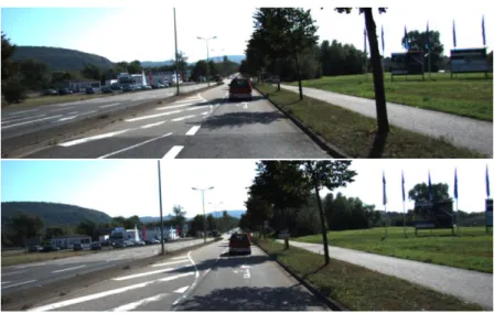 Figure 2.4: Example of consecutive frames with a moving object in KITTI dataset [Gei+13]