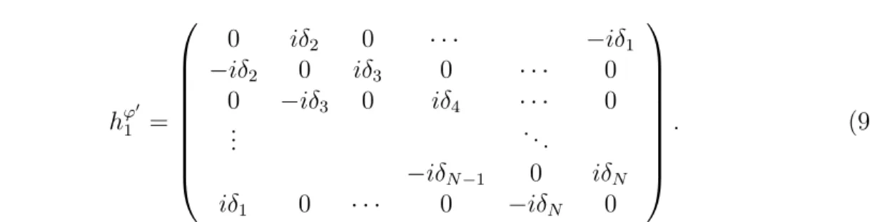 Figure 6 – Les deux chaînes de Cis - Polyacétylène dimérisées, avec les coordonnées de dimérisation u n 