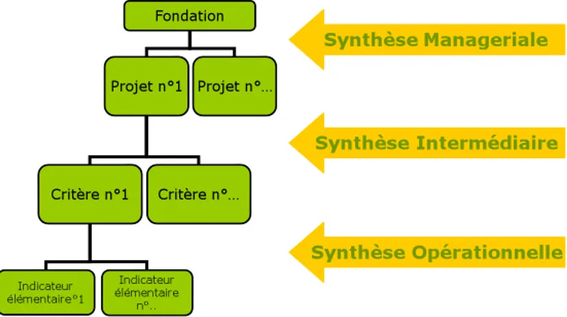 Figure 1 - Structure hiérarchique et synthèses associées 