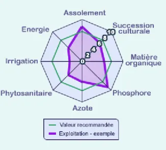 Figure 3 – Tableau de bord de performance proposé par la méthode INDIGO® de l’INRA  