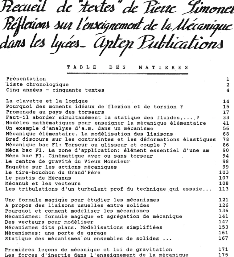 Table  des  matières  233 
