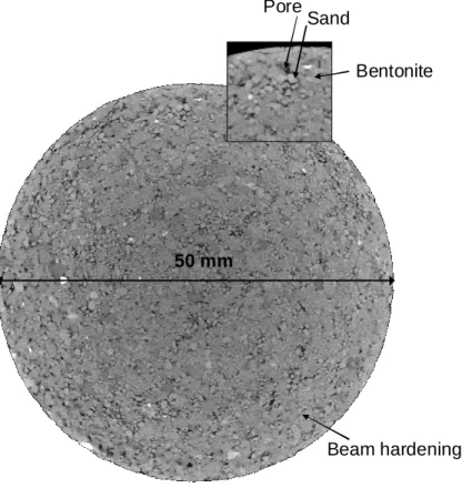 Figure 3. Horizontal cross section at a distance of 5 mm from the top of the sample. 