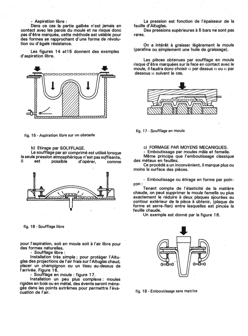 fig. 15 . Aspiration libre sur lm obstacle