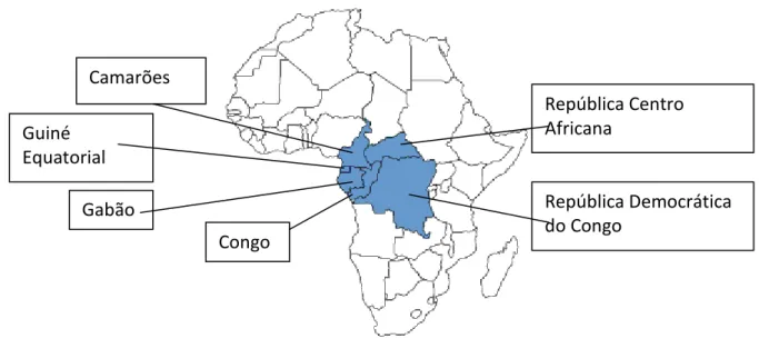 Figura 6. Países que integram a África Central 