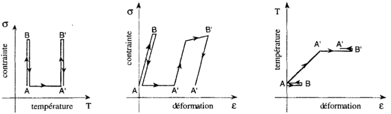 Figure 5 : Mise en évidence d'une modification de la limite d'élasticité avec la température
