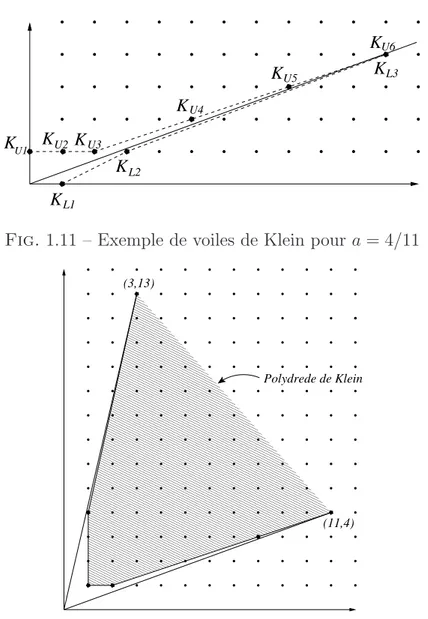 Fig. 1.11 – Exemple de voiles de Klein pour a = 4/11