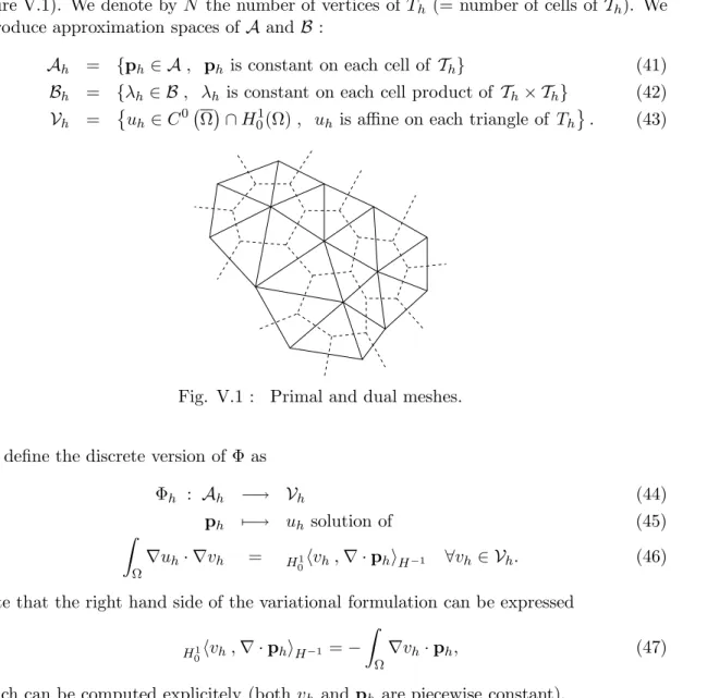 figure V.1). We denote by N the number of vertices of T h (= number of cells of T h )