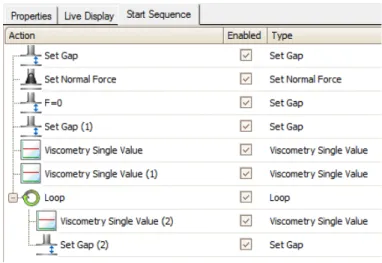 Figure III.14 – Un exemple de séquence du logiciel rSpace présentant différents types d’actions : rotation, écrasement, calculs, boucle...