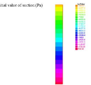 Figure 2. 4. The contour plot of soil initial condition of suction 