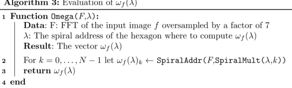 Fig. 2. Hexagons used in the computation of the  in-variants. The covered area corresponds to roughly 11 square pixels.