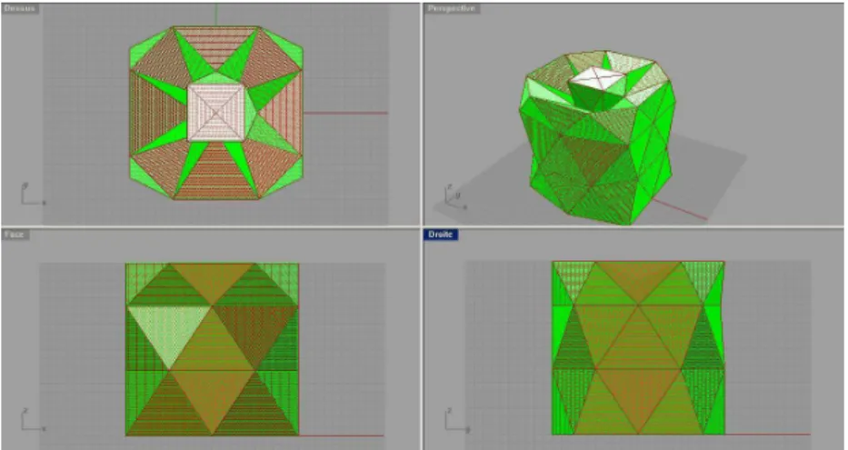 Fig. 3.3.11  Gé ométrie de référene ave 45 points de disrétisation