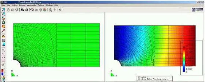 Figure 2.1. Interface graphique du programme de pr´e/post-traitement GID