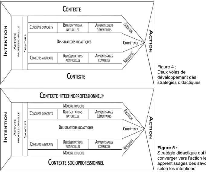 Figure 4 : Deux voies de développement des stratégies didactiques