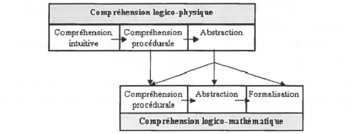Figure  3  :  Modèle  constructiviste  de  la  compréhension  (Herscovics,  N.  et  Bergeron,  J.C