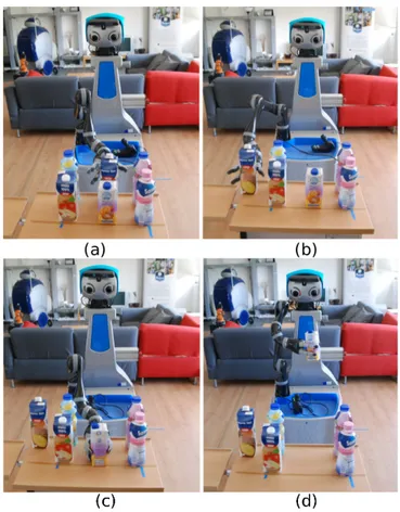 Figure 9. The second strategy shows the robot performing lateral grasp to pick up an object in the back