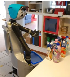 Figure 1. The domestic robot Doro, which consists of depth and stereo cameras, robotic arm and mobile-base platform, is useful manipulation task in domestic environment.