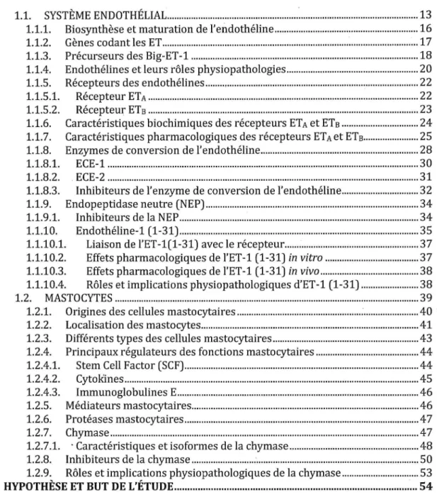 TABLE  DES  MATIERES