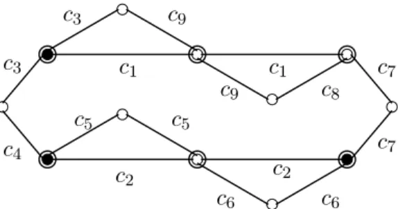 Figure 4: Graphical illustration of definitions: here r = 2 and let T 2 consist of the two horizontal