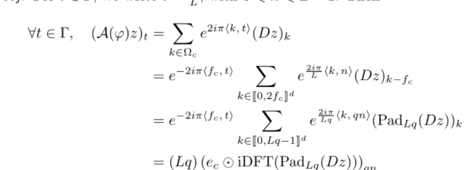 Table 1: Computational costs. For the subsampled convolution and foveation cases, where the measurement live on a grid G, we assume |G| = L d .