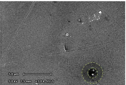 Fig. 19 – SEM image of a methyled a-Si:H electrode after the first electrochemical cycle
