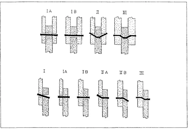 Figure 11.20 : modes de rupture des assemblages bois cloués ou boulonnés 