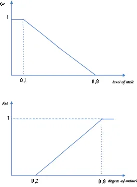 Figure 3 contains also several other fuzzy classes:  ACTOR, PROJECT, EXPICIT-KNOWLEDGE,  TACIT-KNOWLEDGE