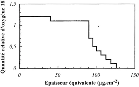 Figure 2-12:  Profil type de concentration déduit de la simulation avec le logiciel  SPACES