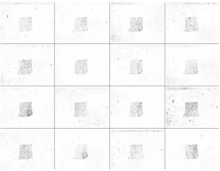 Figure 2.7 – Ensemble des 16 images normalis´ ees en intensit´ e c kl (R min ). L’´ echelle est