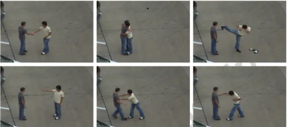 Figure 5: Snapshot examples of video sequences in two activity datasets: the UT- UT-Interaction Dataset [ 36 ] and the Rochester Activities Dataset [ 19 ].