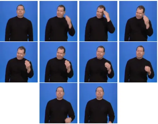 Figure 1.2 The sign hello in Quebec Sign Language (QSL).