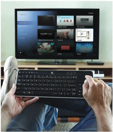 Figure 1.1: Logitech Revue : un clavier doté d’un trackpad permettent d’interagir avec Google TV