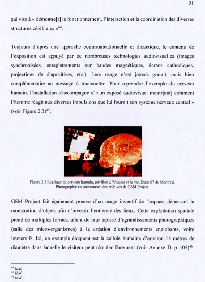 Figure 2.3  Réplique du cerveau humain, pavillon L 'Homme et la  vie, Expo 67 de Montréal