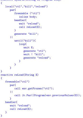 Tab. 2.6 – Traduction de l’instruction DynaPar introduite en REJO
