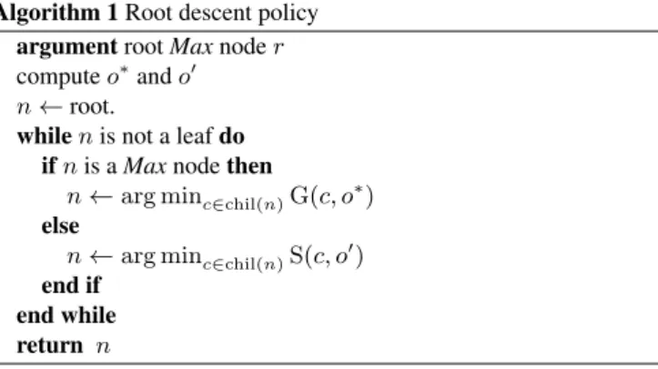 Figure 2 : Example of effort numbers for a 3 outcome game