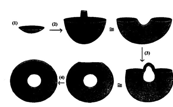 Figure 2 - Schéma illustrant  les changements  de topologie de  M<c 