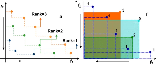 Figure 2.10: Pereto ranking according to Goldberg’s (1989) at left and according to 