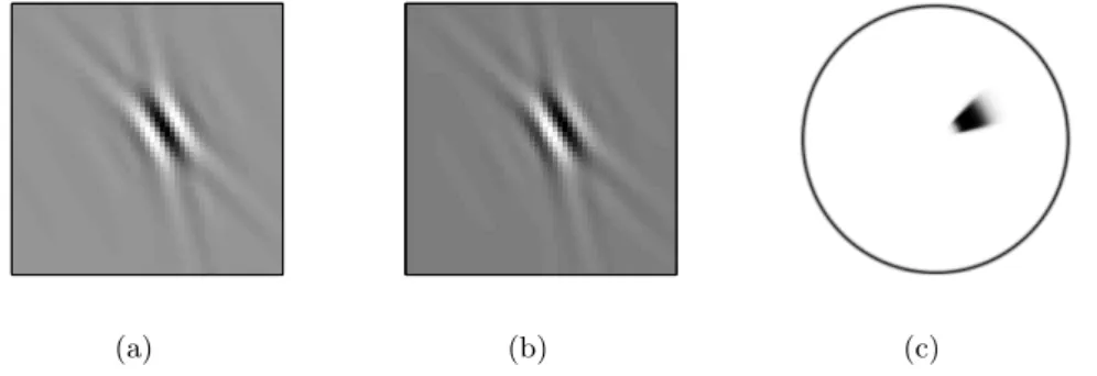 Figure 2.6 shows the corresponding two-dimensional filters obtained with spline wavelets, by setting both ˆψ 1 and γ to be cubic splines.